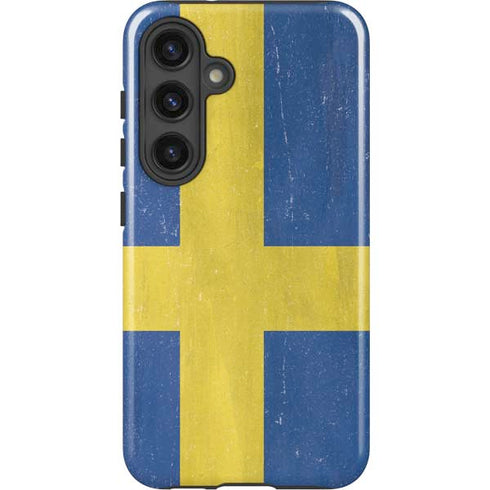 Sweden Flag Distressed Galaxy S24 Impact Case